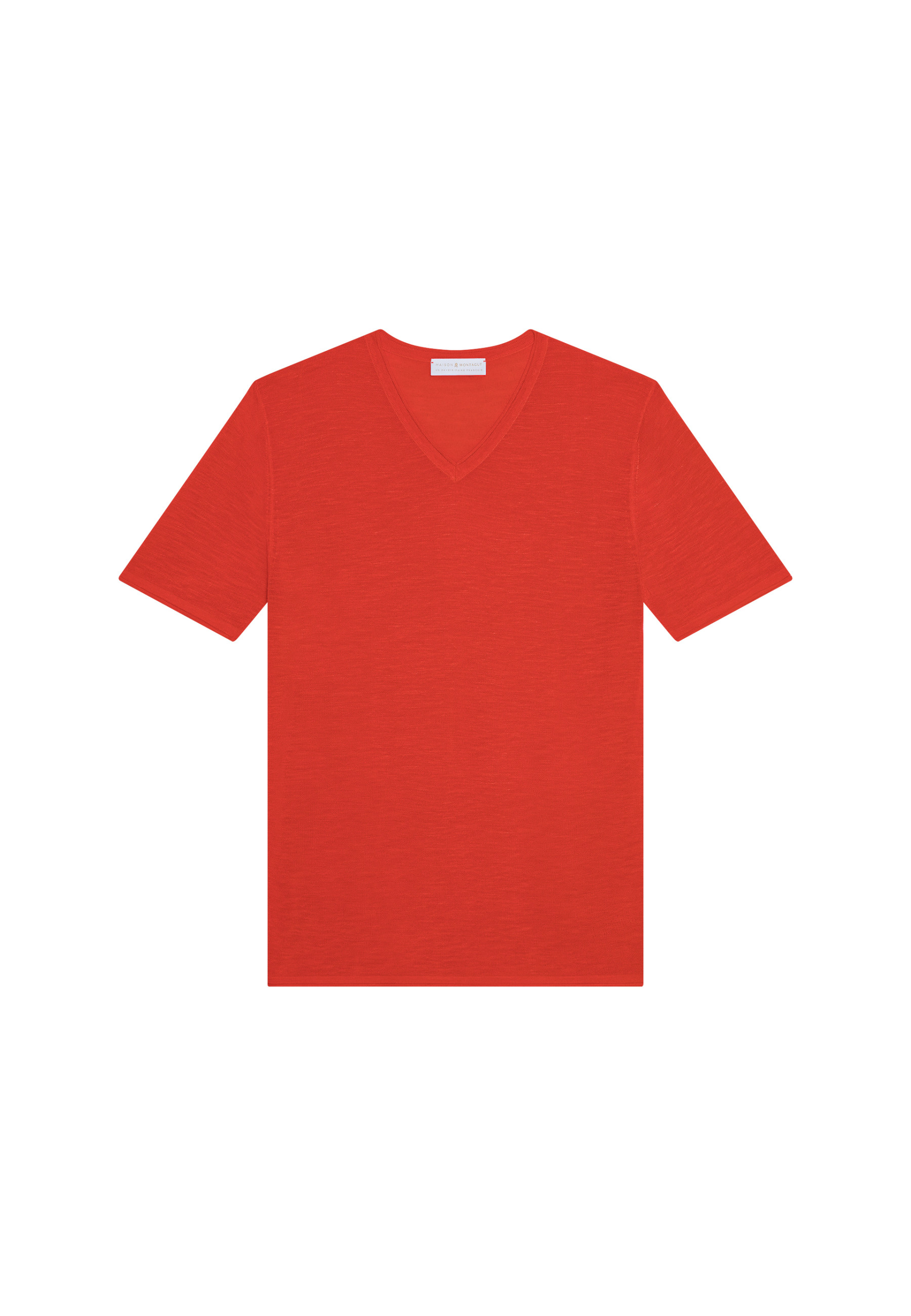 T-shirt col V en lin flammé - Reuben