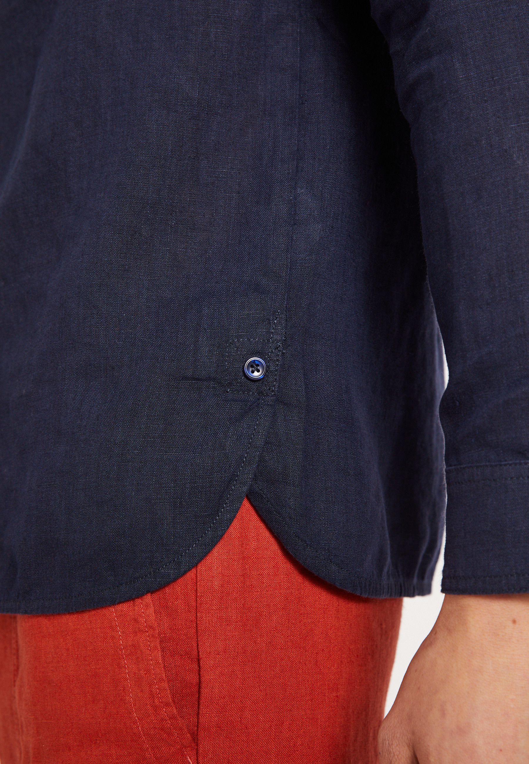 Linen shirt with tunisian collar - Dean