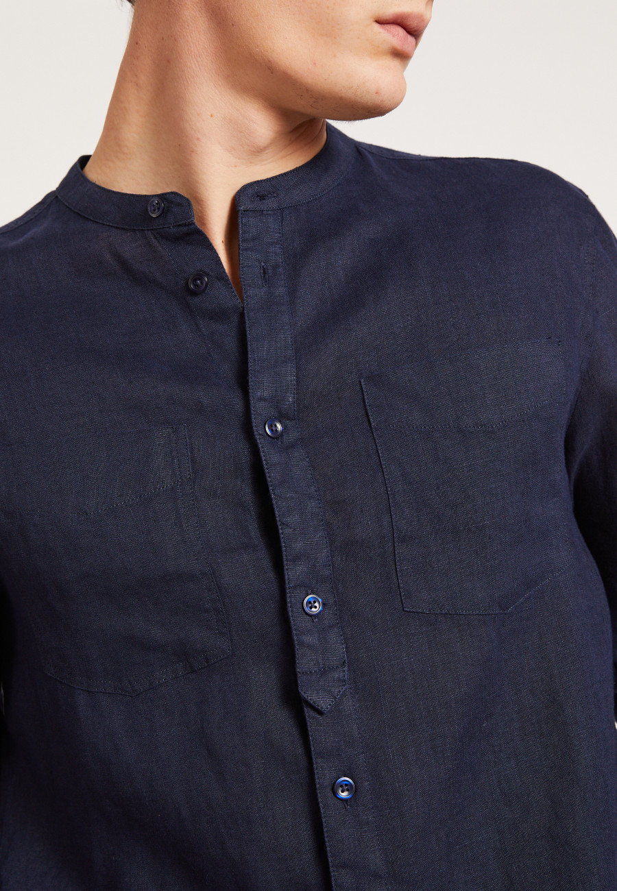 Camisa en lin col tunisien - Dean