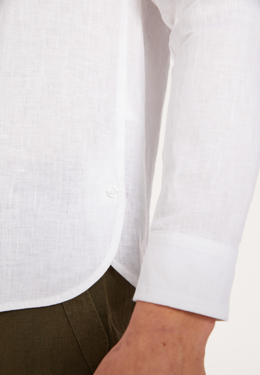 Linen shirt with tunisian collar - Dean