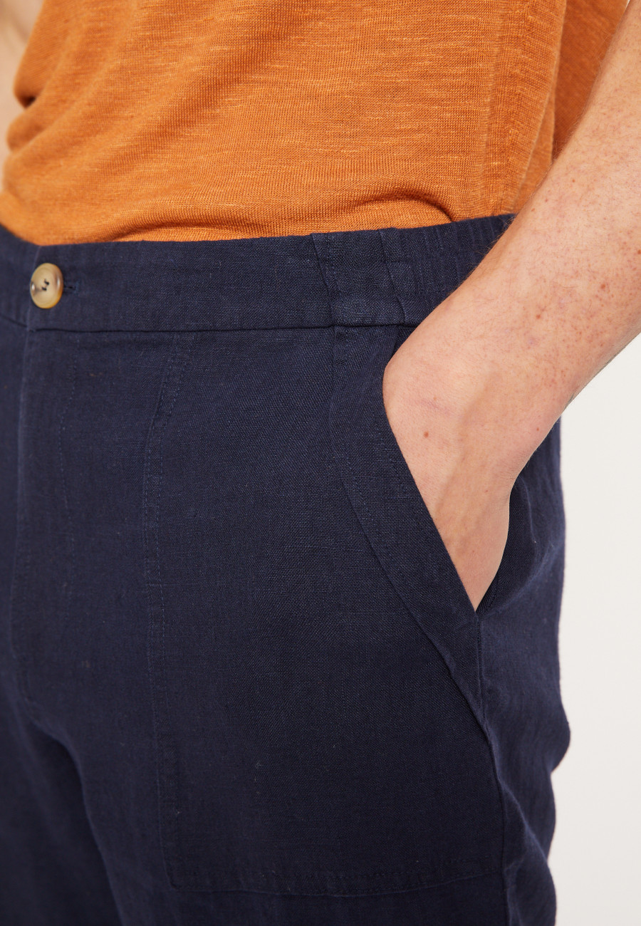 calça à poches en lin - Dimitri