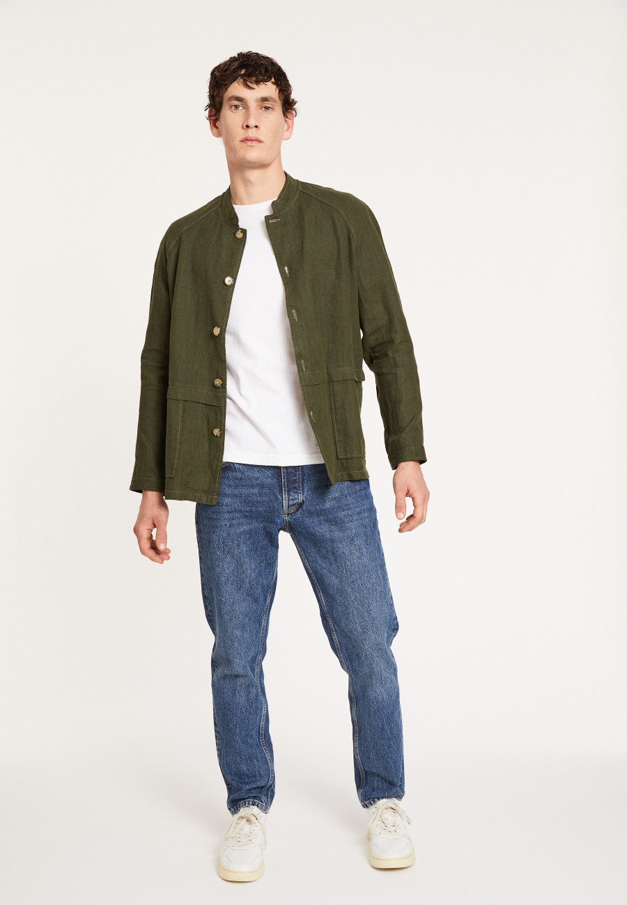 Linen buttoned jacket with pockets - Dallas