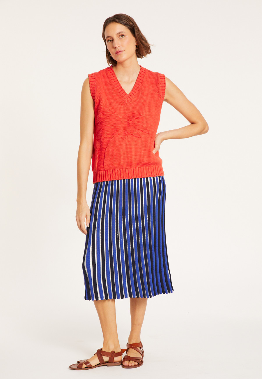 Sleeveless V-neck cotton sweater - Manon