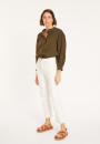 Linen blouse with tunisian collar - Vania
