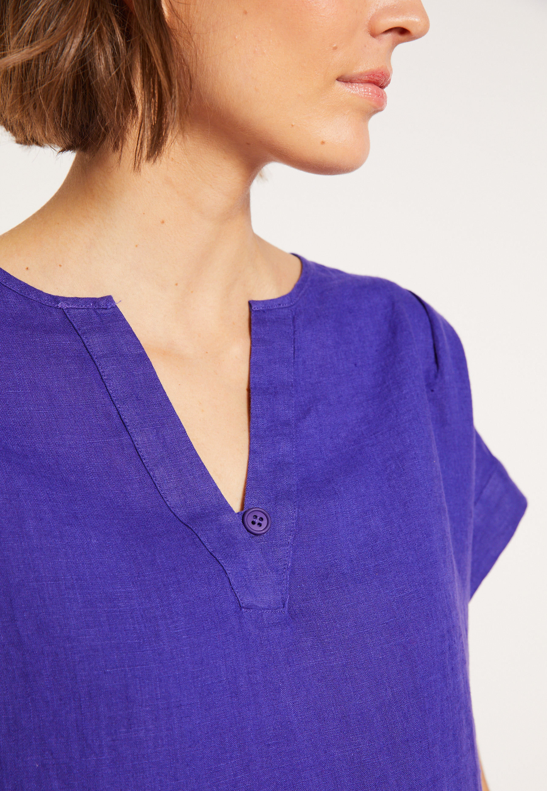 Short sleeve linen blouse - Virginie