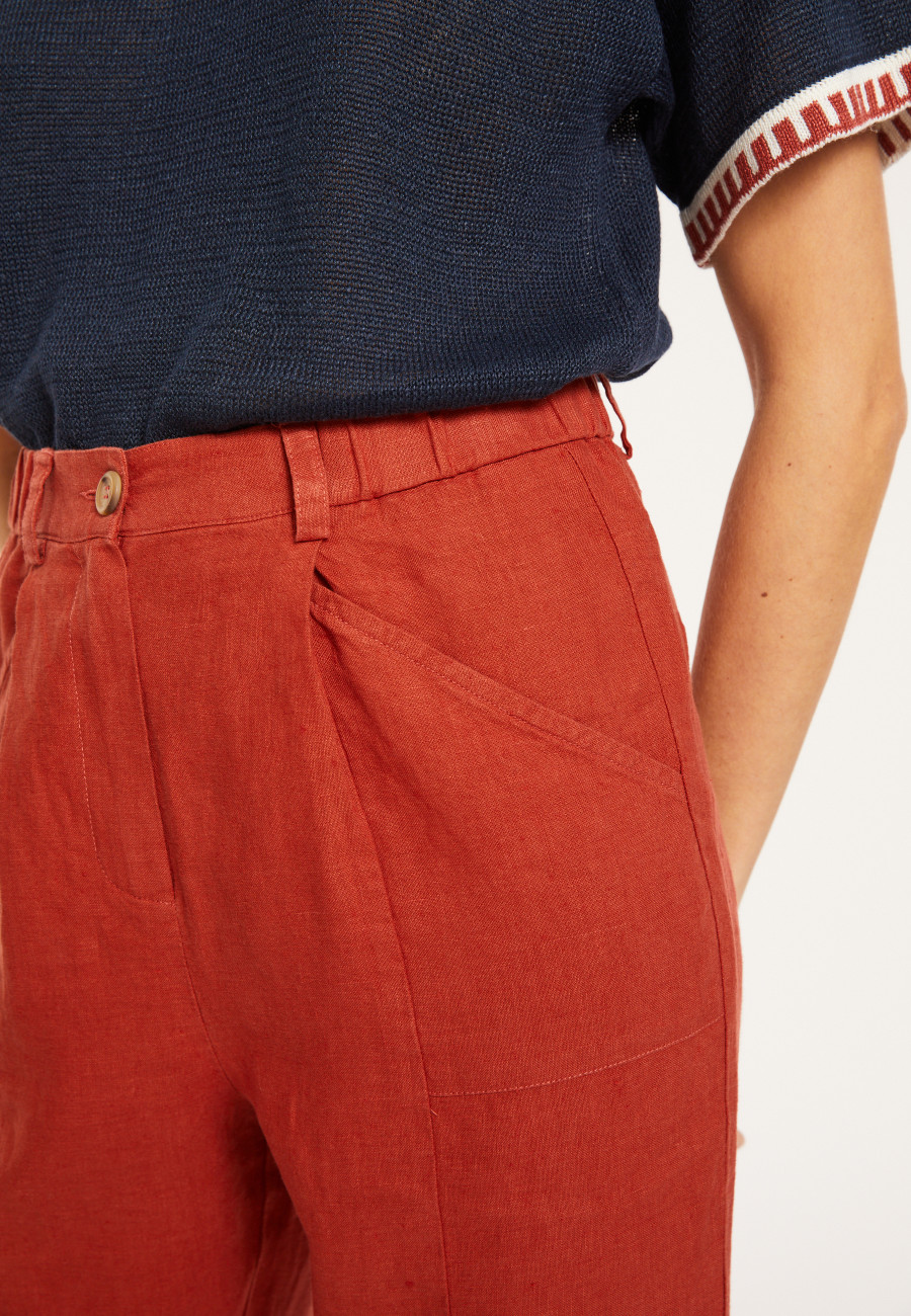 calça à poches en lin - Victoire