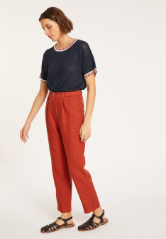 Linen pocket pants - Victoire