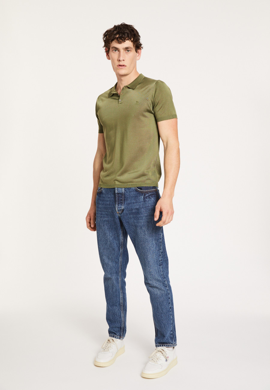 Short-sleeved polo shirt in Fil lumiere - Babar