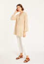 Tunique ample col V en lin - Marielle 8020 ficelle - 12 Beige clair