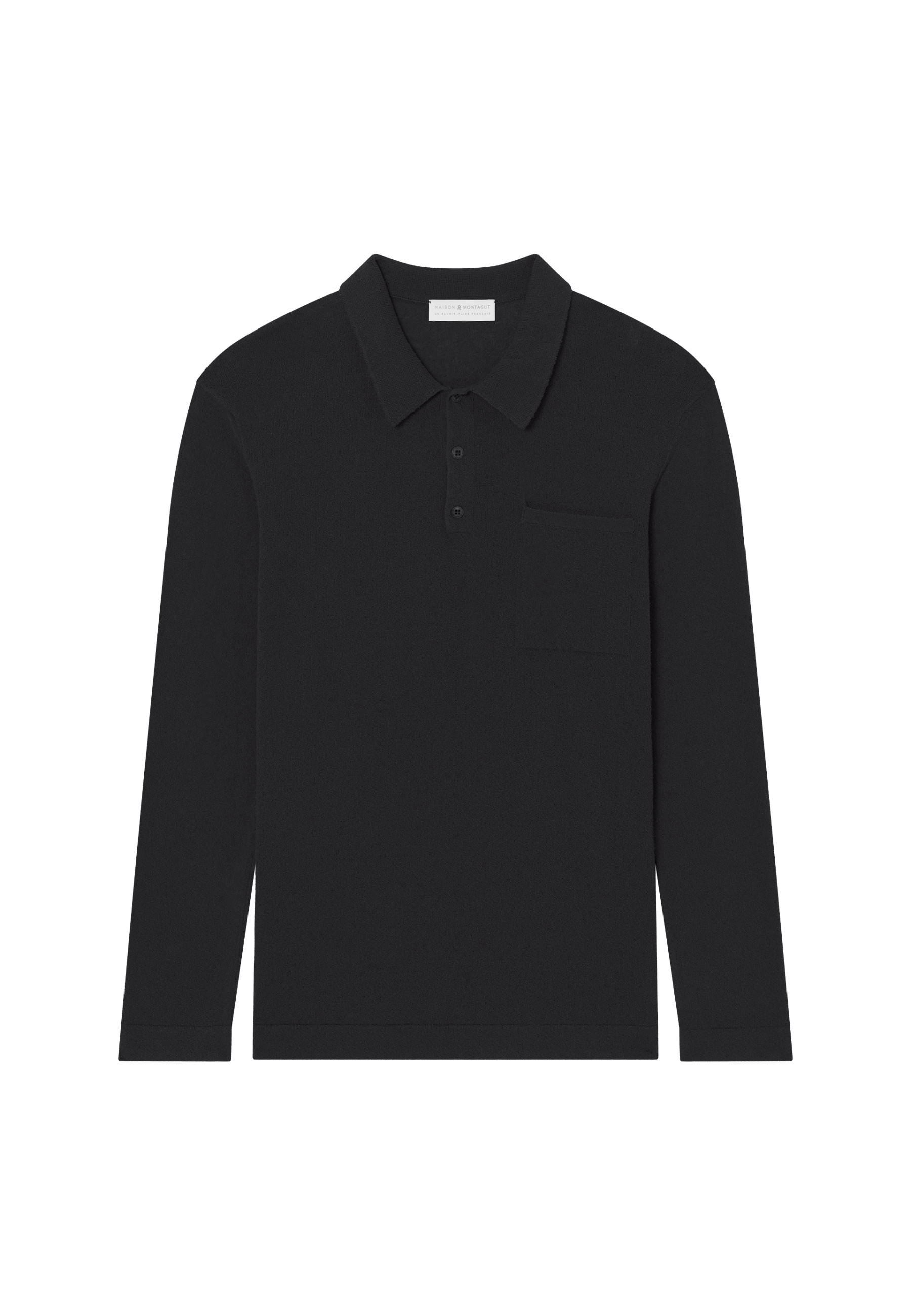 Brushed Cotton Long Sleeve Polo - Donovan