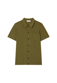 Chemise manches courtes en coton brossé - Dominique