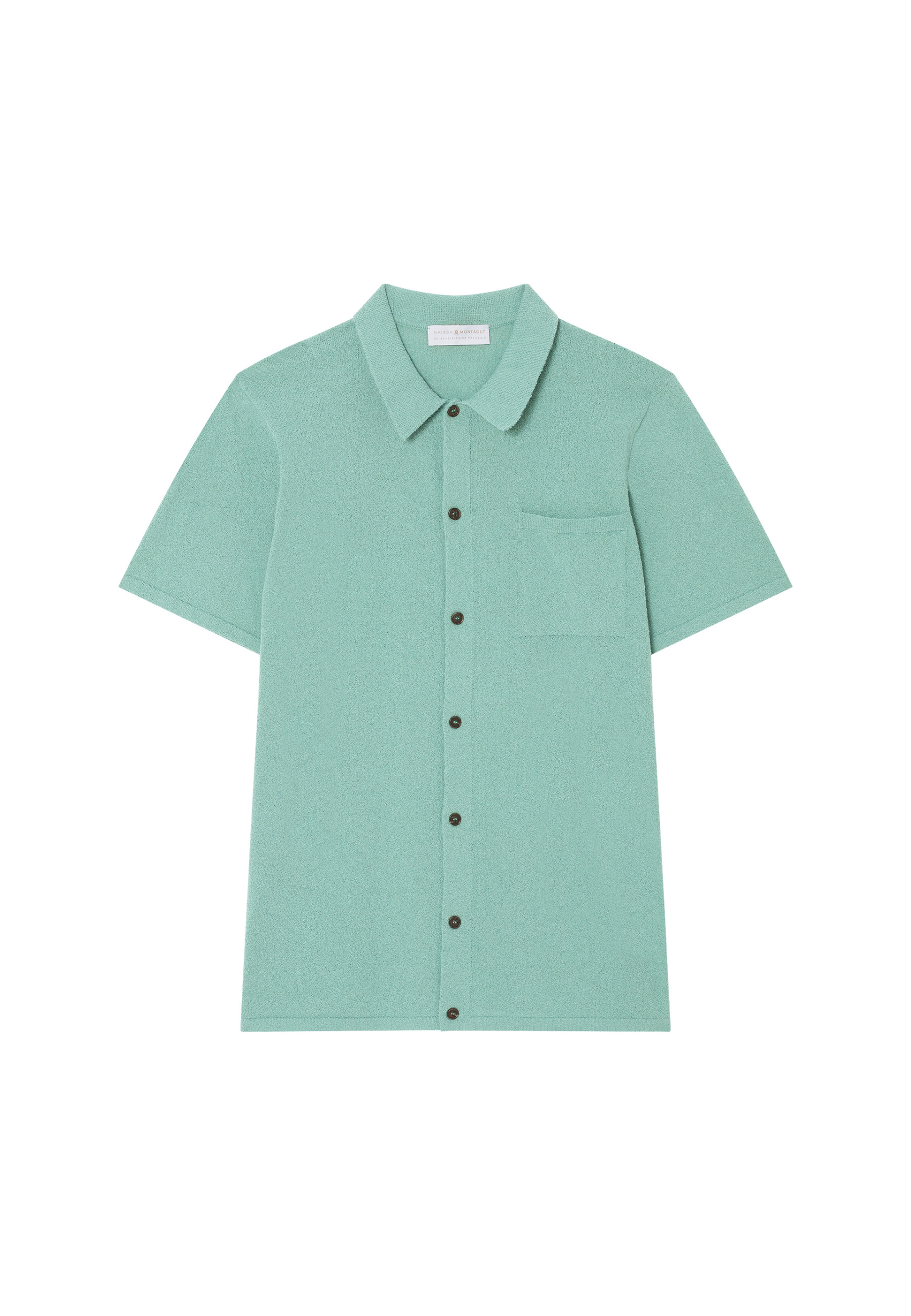 Chemise manches courtes en coton brossé - Dominique