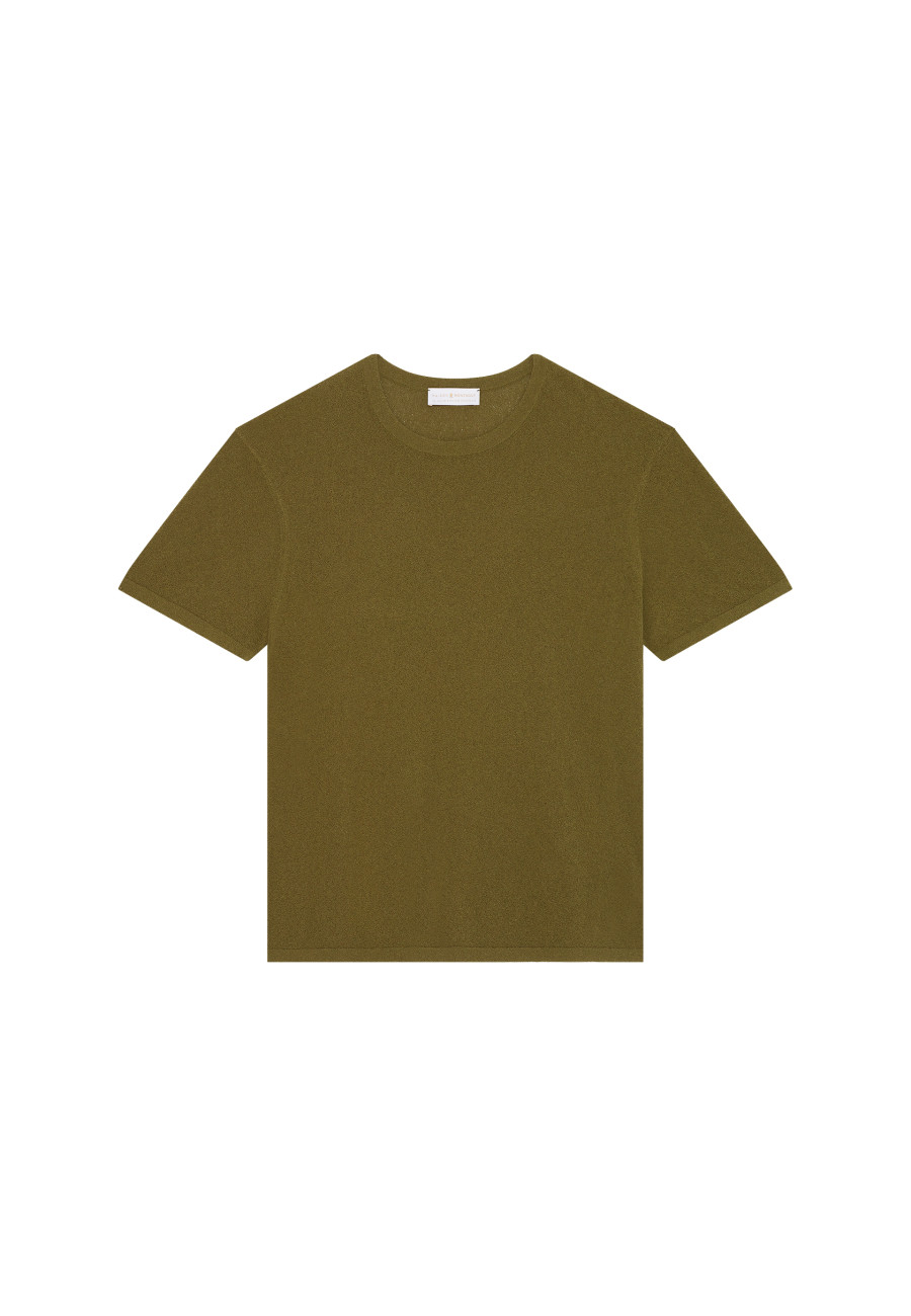 Brushed cotton round neck T-shirt - Don