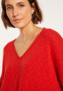 Pull ample coton et lin - Thalie 8080 capucine - 52 Rouge