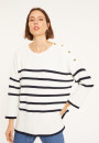 Striped organic cotton sweater - Mevo