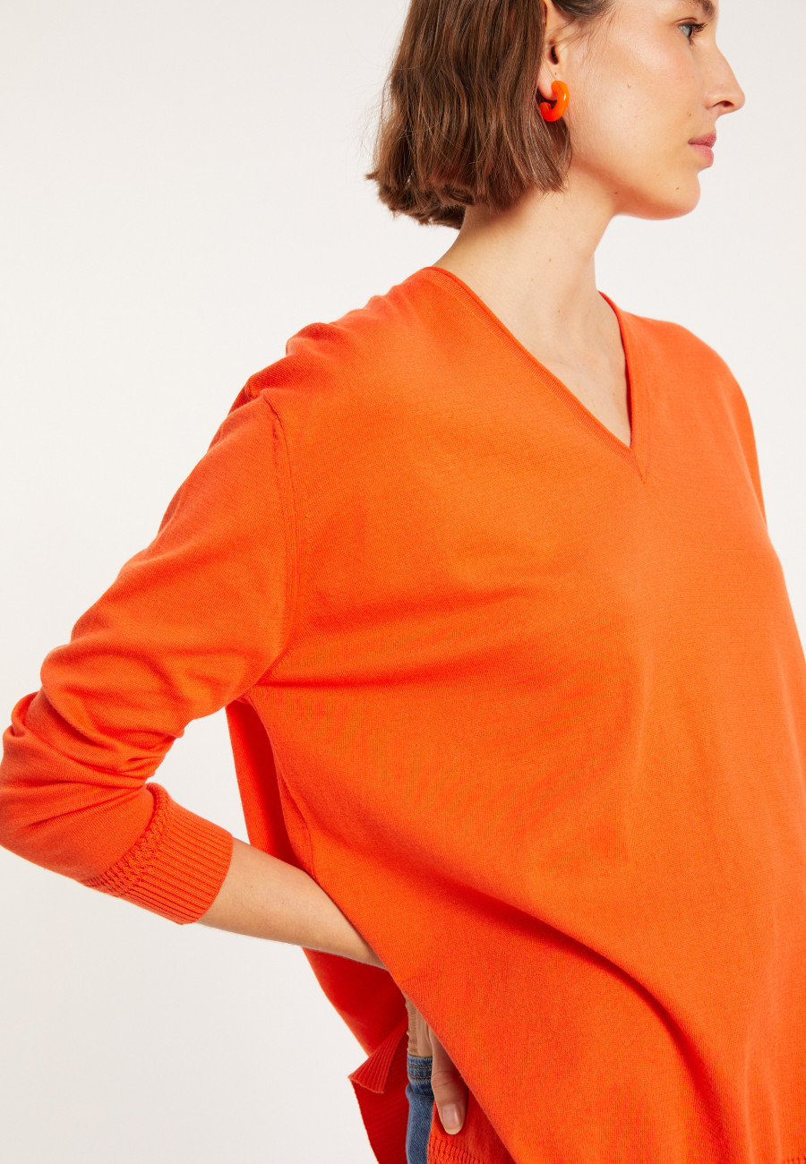 Cotton V-neck sweater - Meve