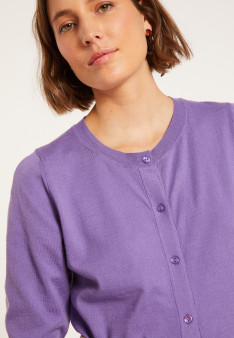 Cotton round neck cardigan - Manel