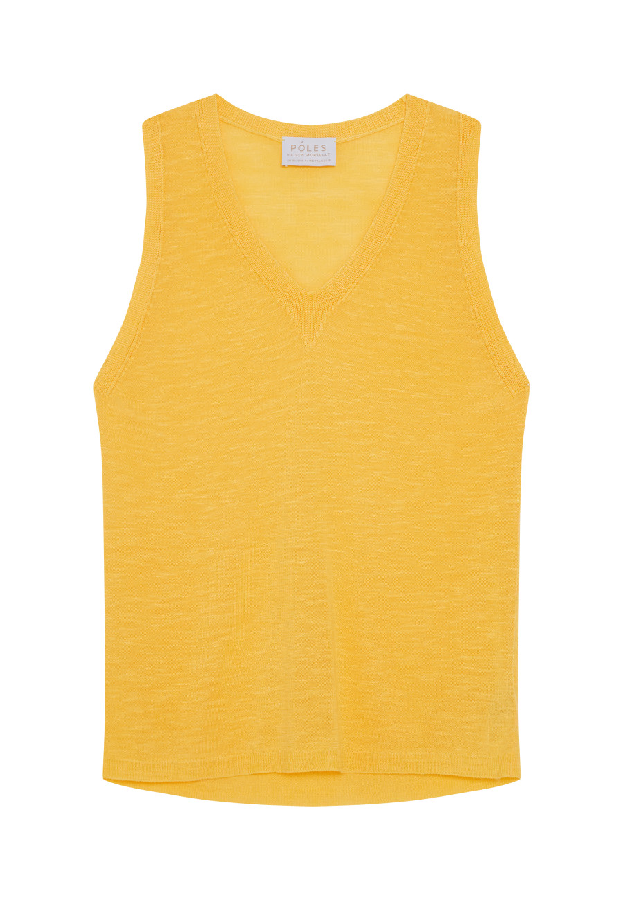 Slub linen tank top - Tahiti