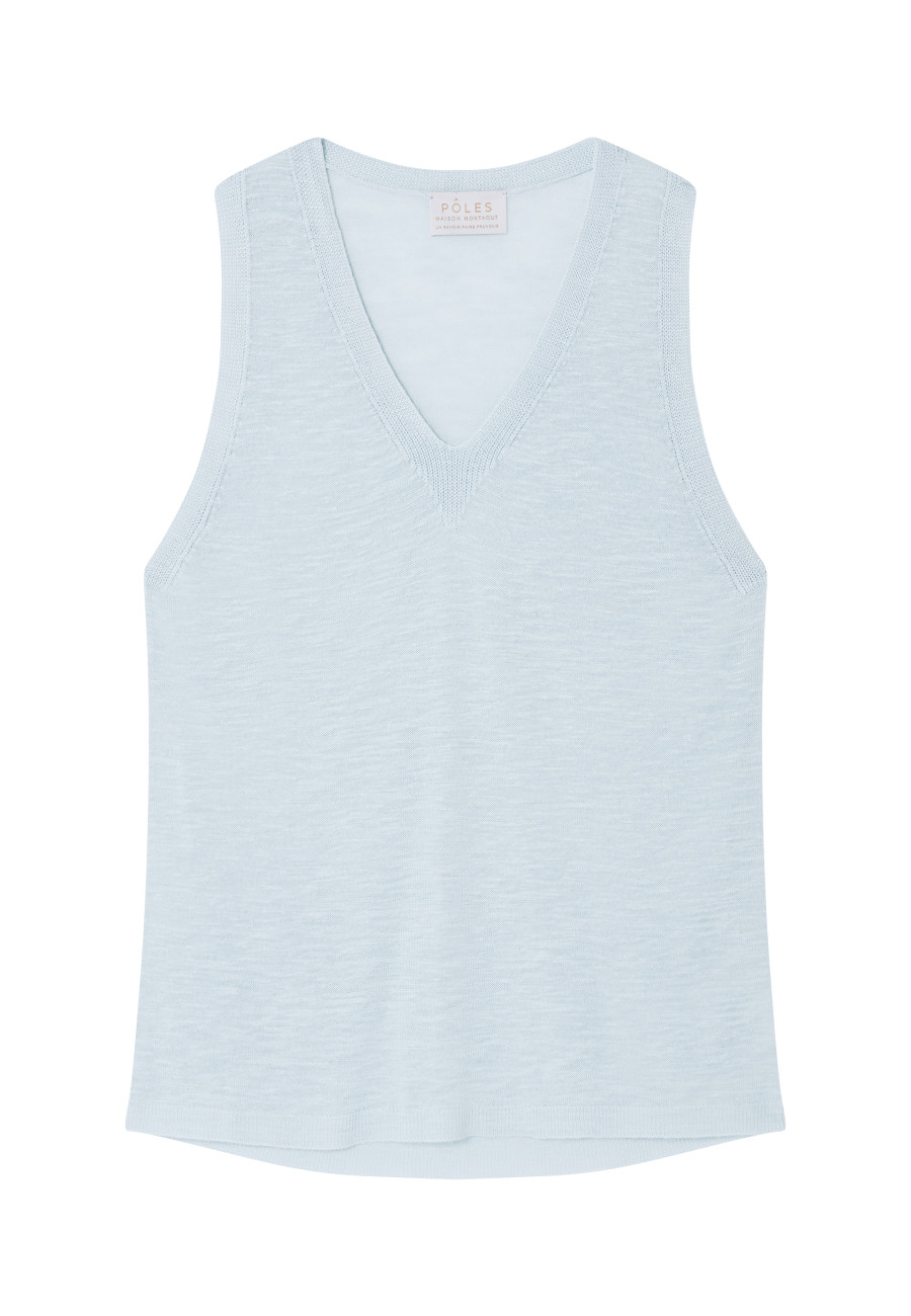 Slub linen tank top - Tahiti
