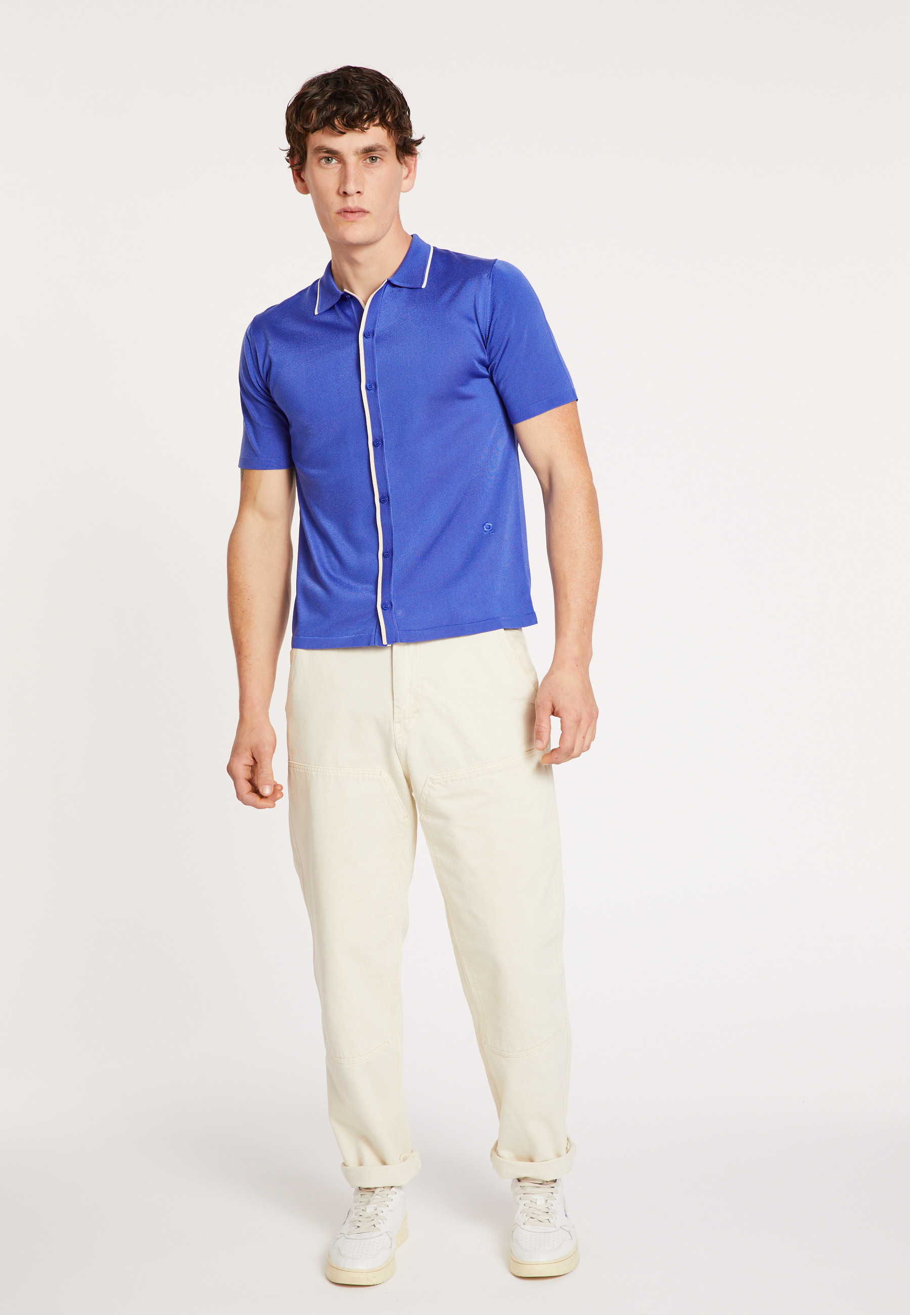 Short-sleeved shirt in Fil Lumière - Roman