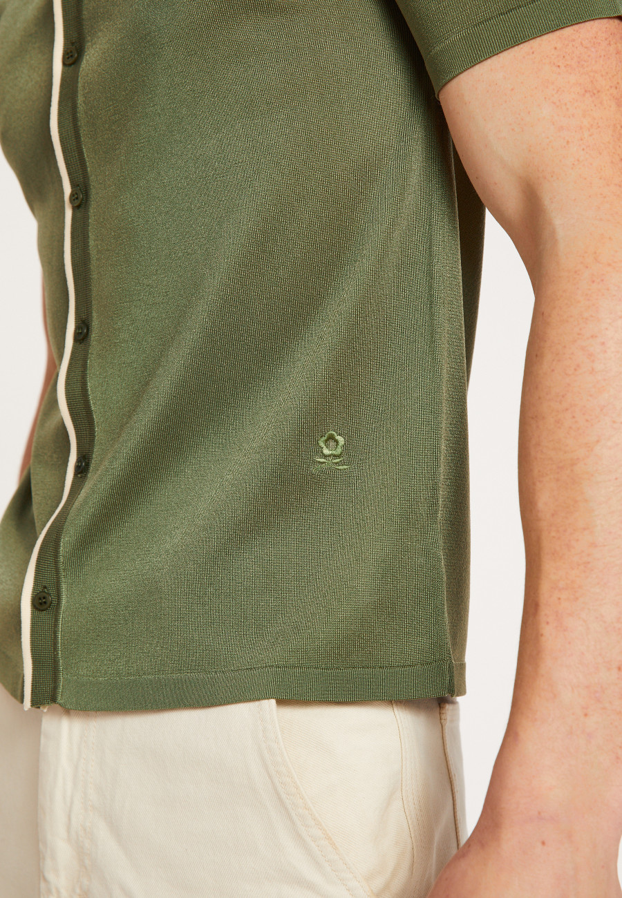 Short-sleeved shirt in Fil Lumière - Roman