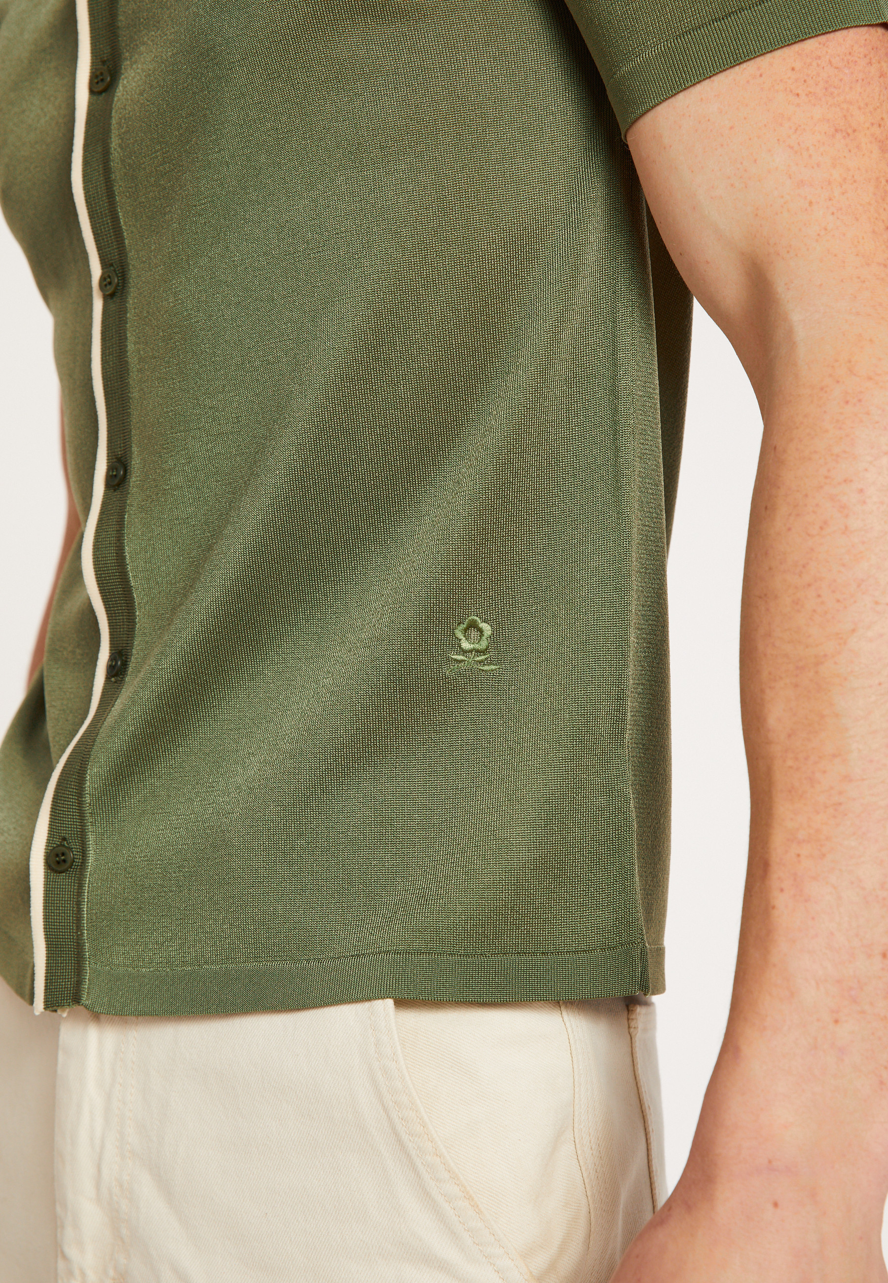 Short-sleeved shirt in Fil Lumière - Roman