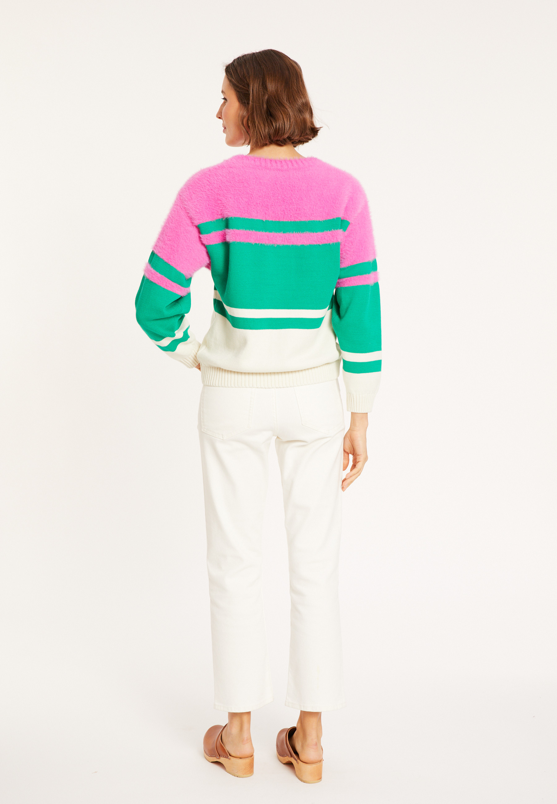 Three-colored cotton sweater - Mavrick