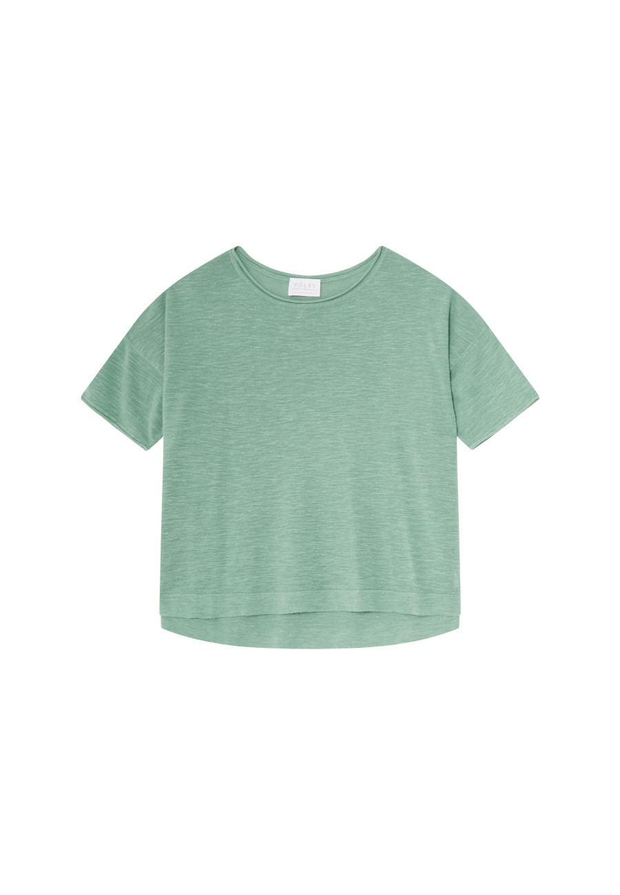 Flamed linen full sleeve elbow t-shirt - Taslim