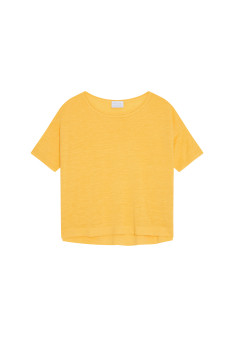 T-shirt ample manches coudes en lin flammé - Taslim