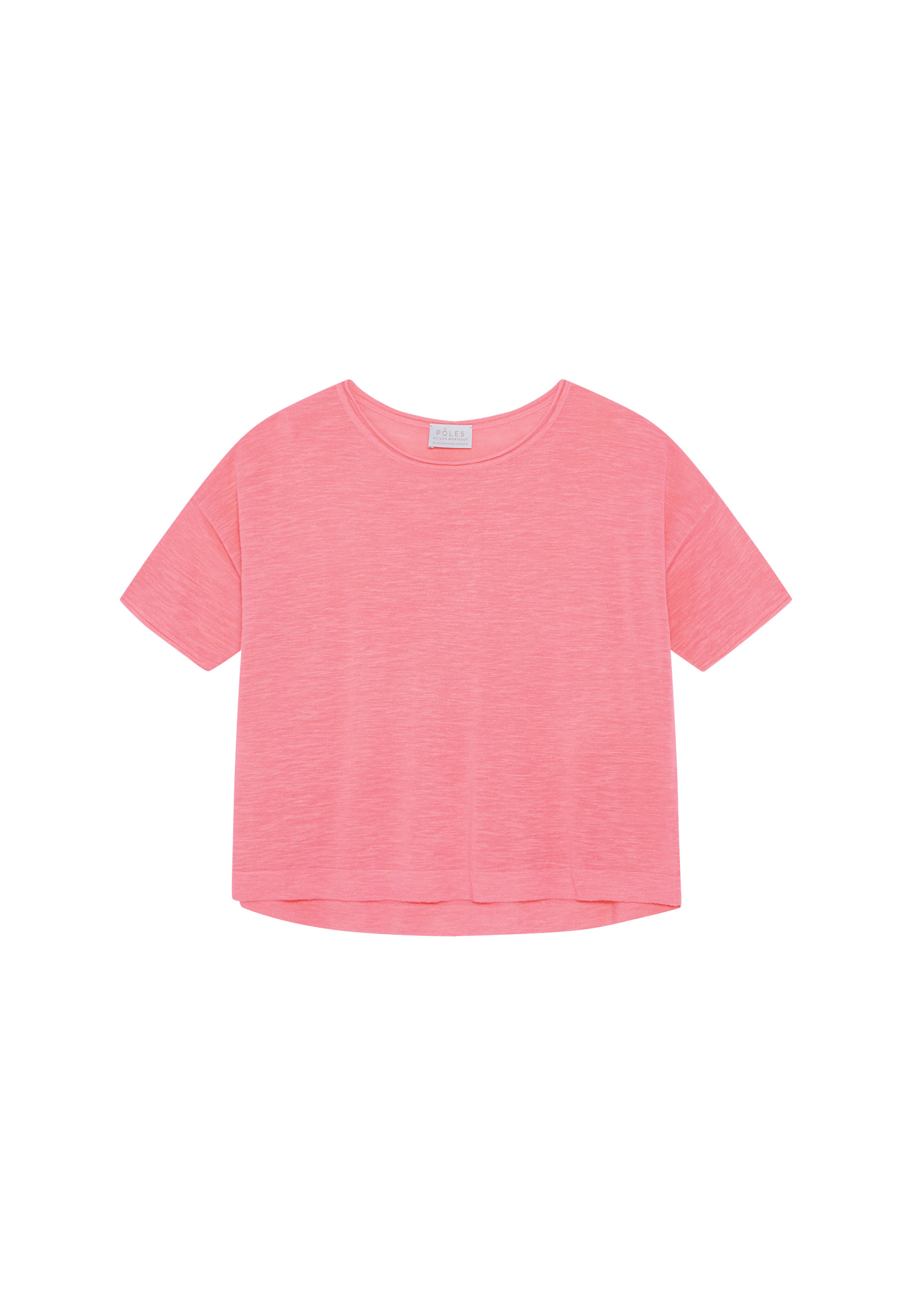 T-shirt ample manches coudes en lin flammé - Taslim