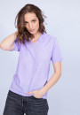 Polo manches 3/4 en Fil Lumière - Marjorie 8033 Glycine-16 Violet clair