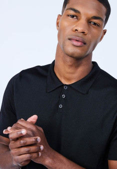 Polo Fil Lumière noir - Liam 6410 noir - 01 Noir