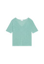 Flamed linen elbow sleeve t-shirt - Bonbon