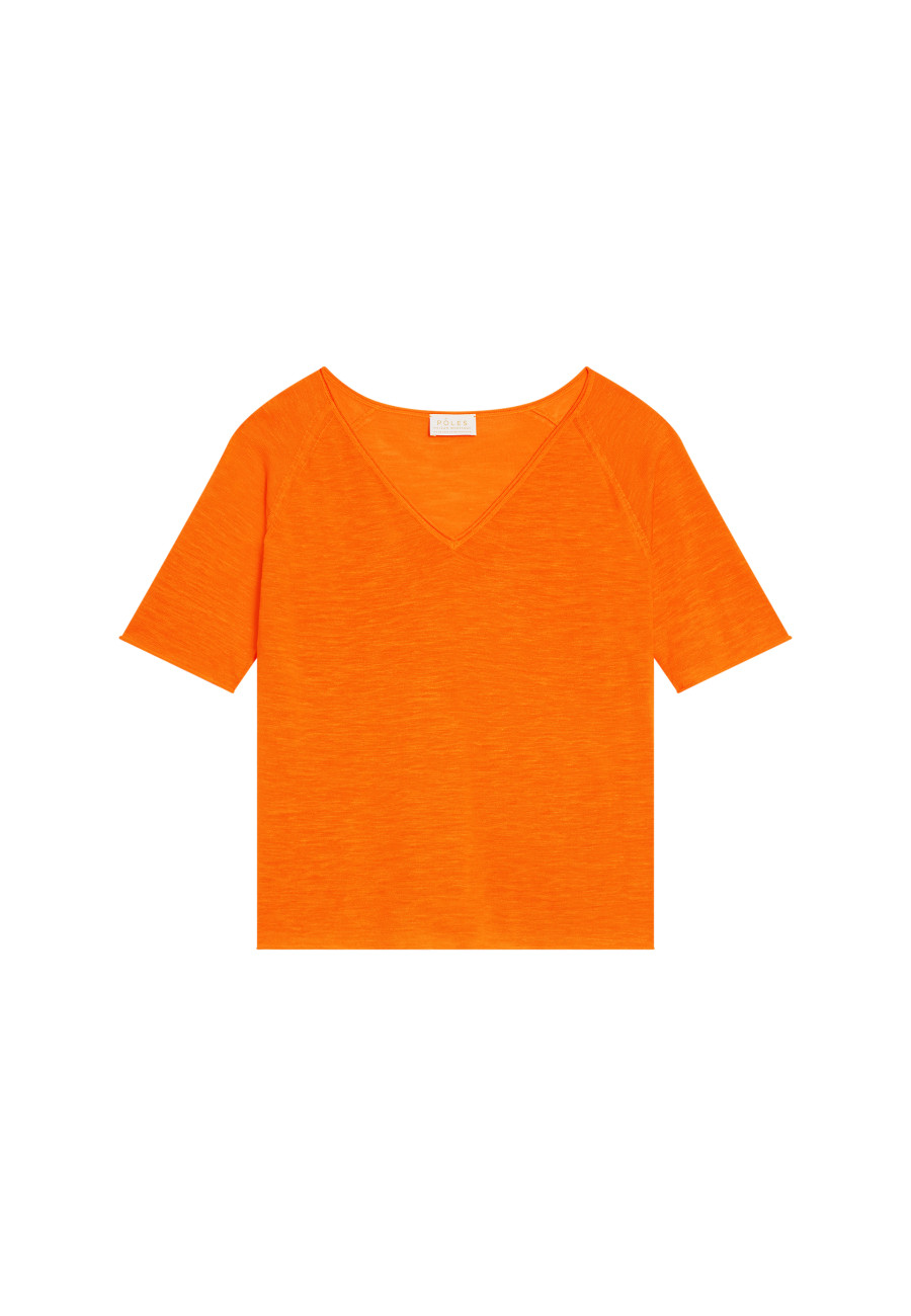 Camiseta manga cotovelo linho flamed - Bonbon