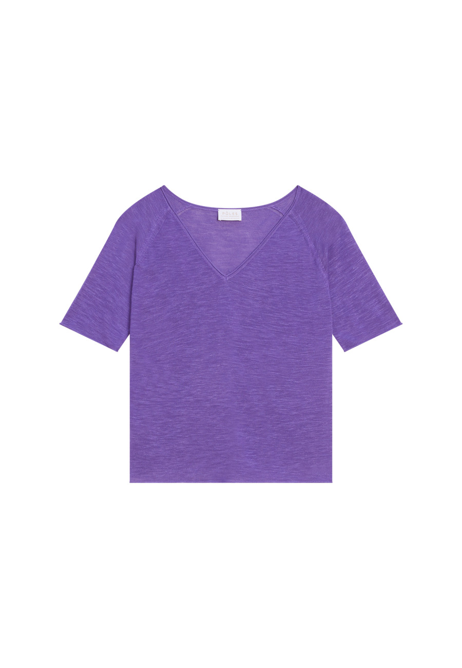 Camiseta manga cotovelo linho flamed - Bonbon