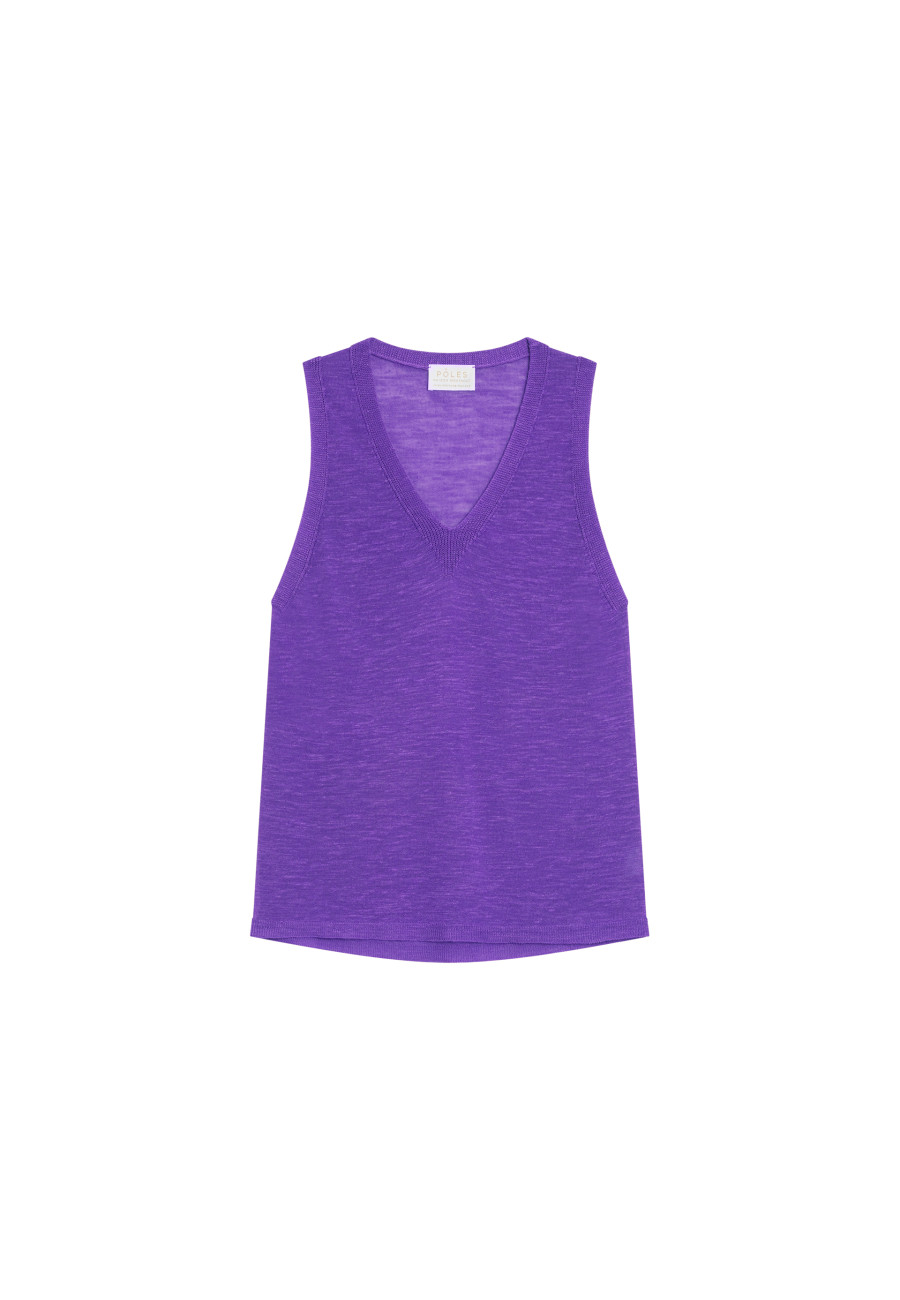 Slub linen tank top - Tahiti
