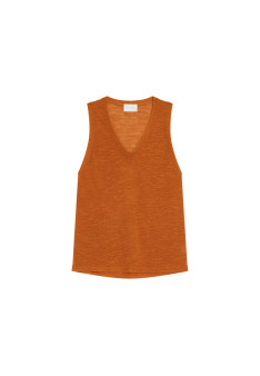 Slub linen tank top - Tahiti