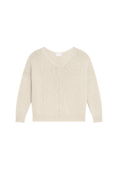 Loose cotton and linen jumper - Thalie