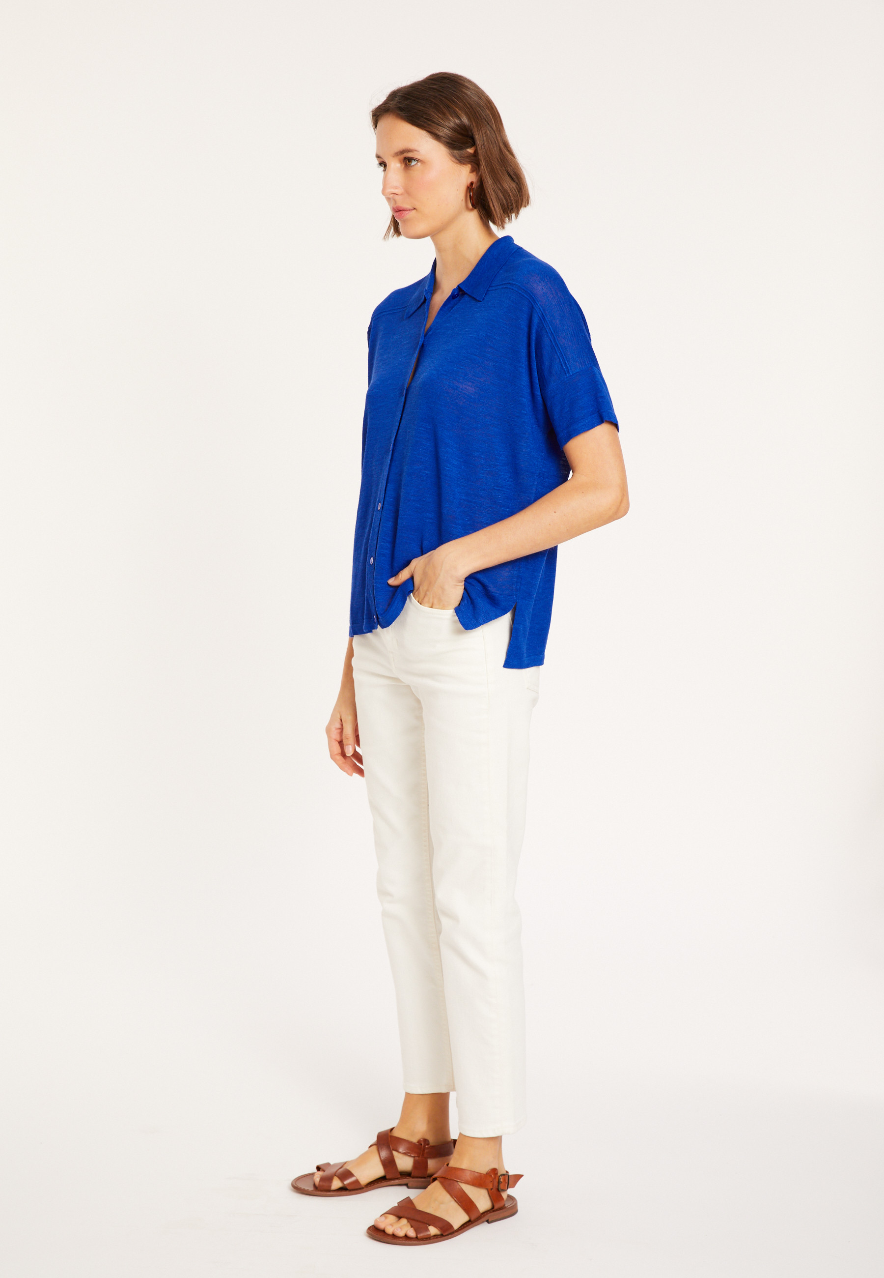 Flamed linen blouse - Pablito