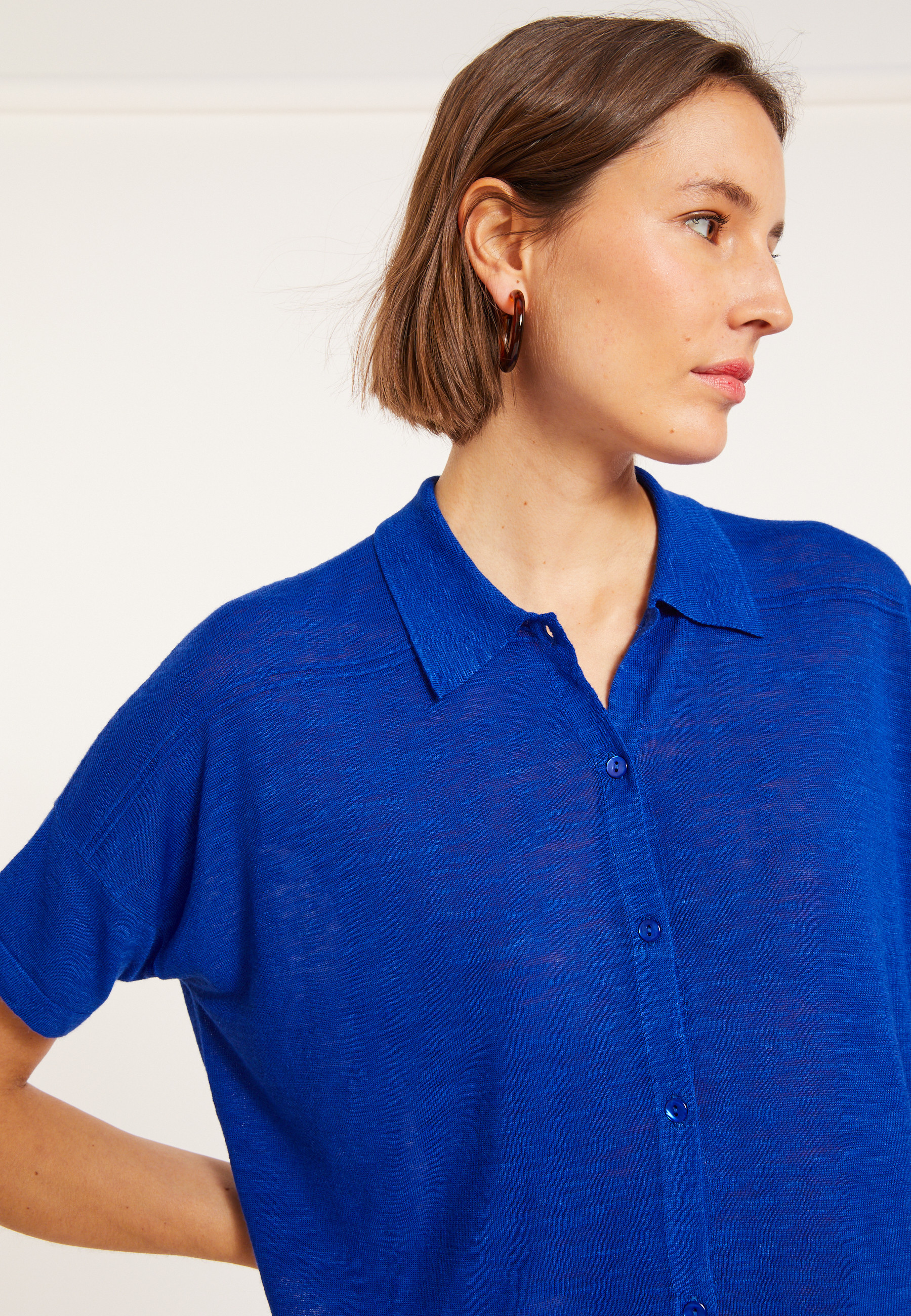 Flamed linen blouse - Pablito