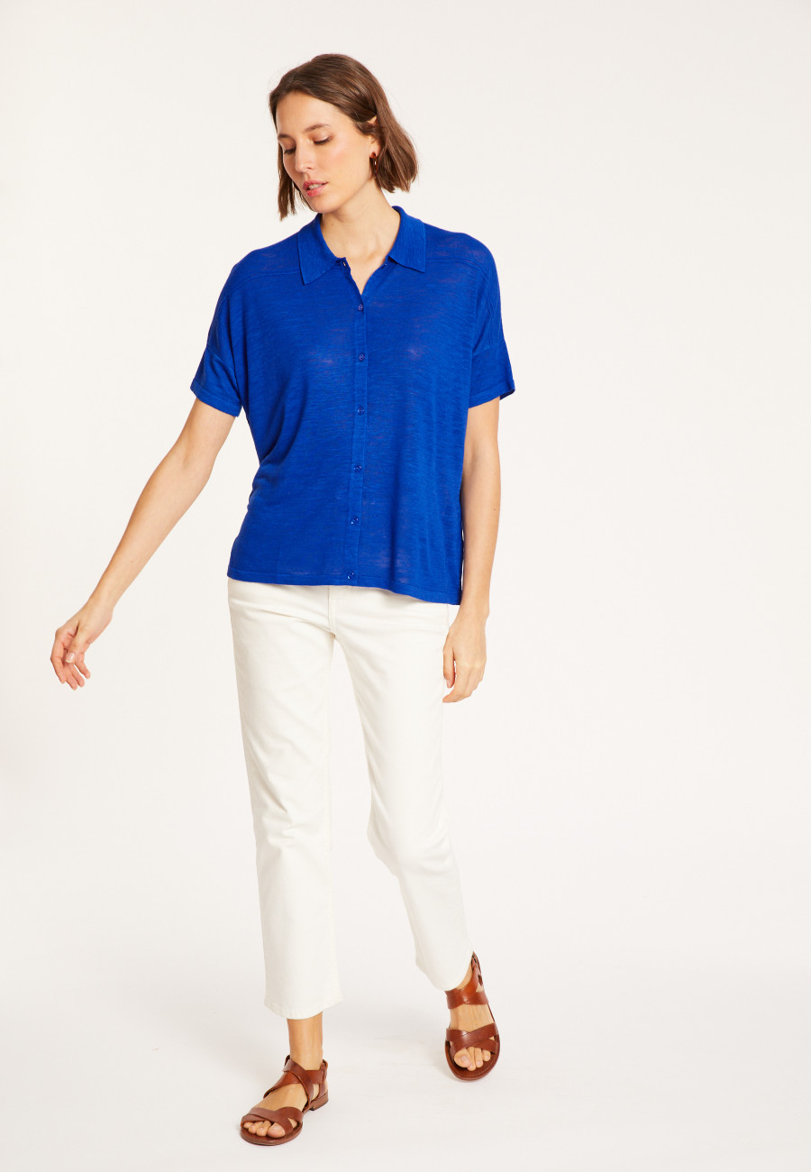 Flamed linen blouse - Pablito