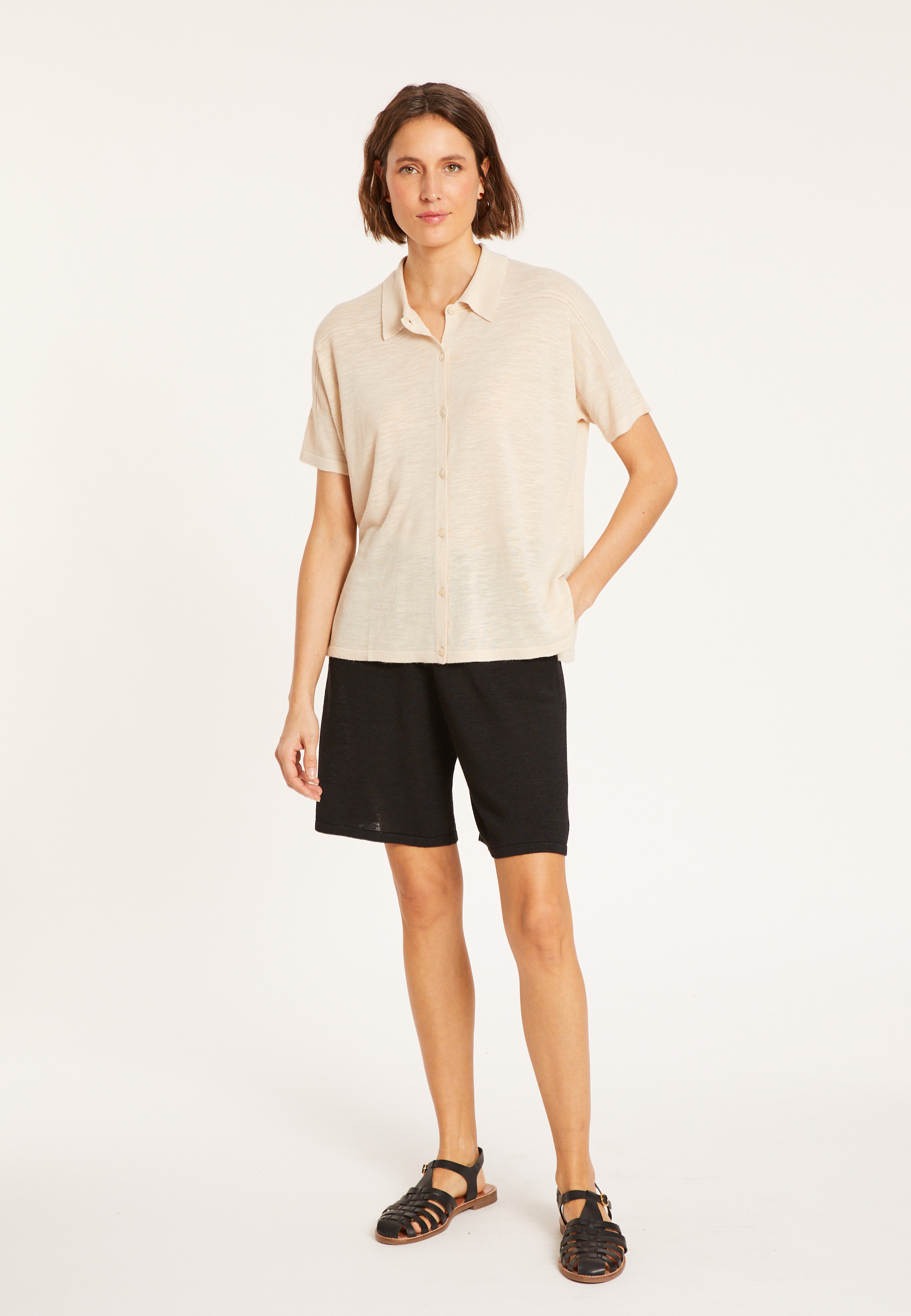 Flamed linen blouse - Pablito
