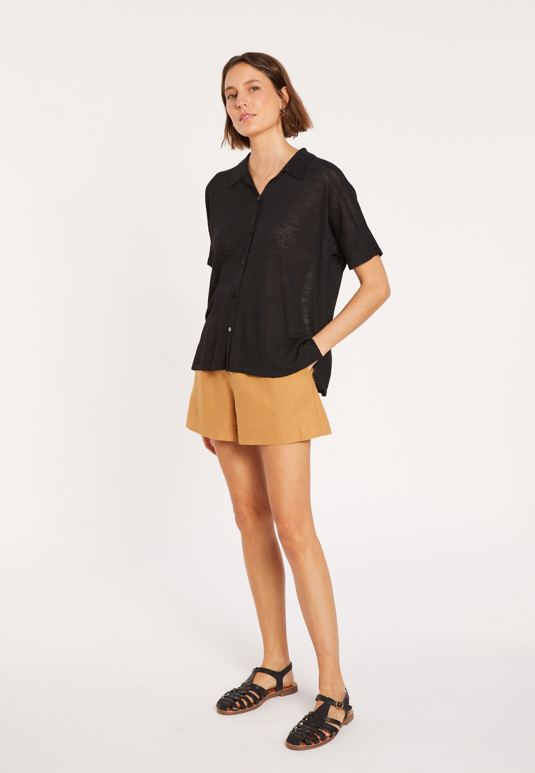 Flamed linen blouse - Pablito
