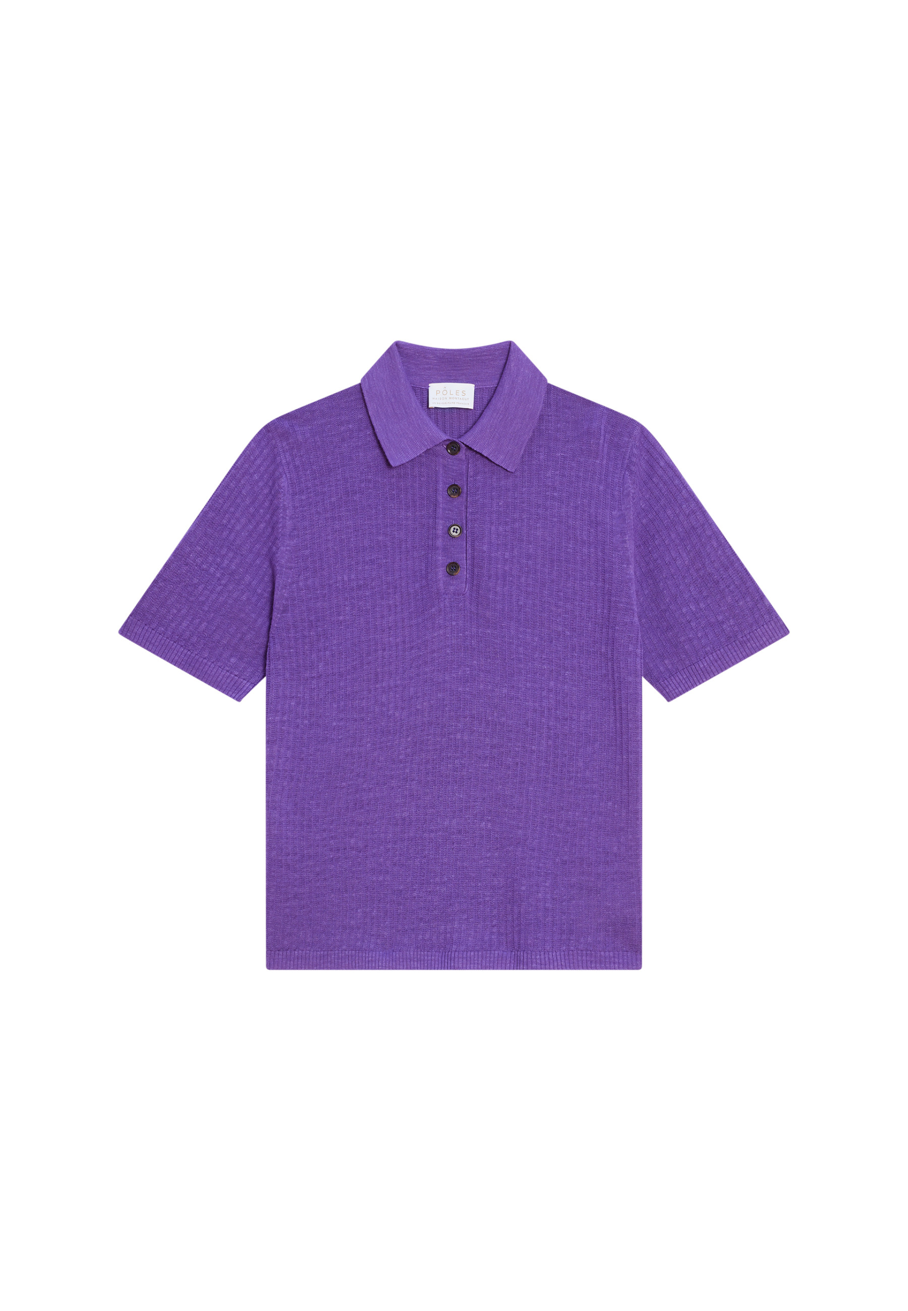 Polo à côtes en lin flammé - Petunia