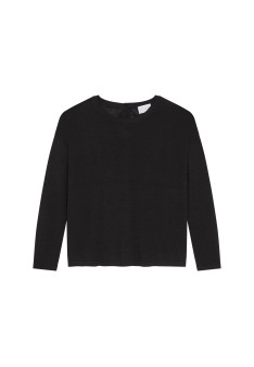 T-shirt en lin flammé boutonné dos - Polly