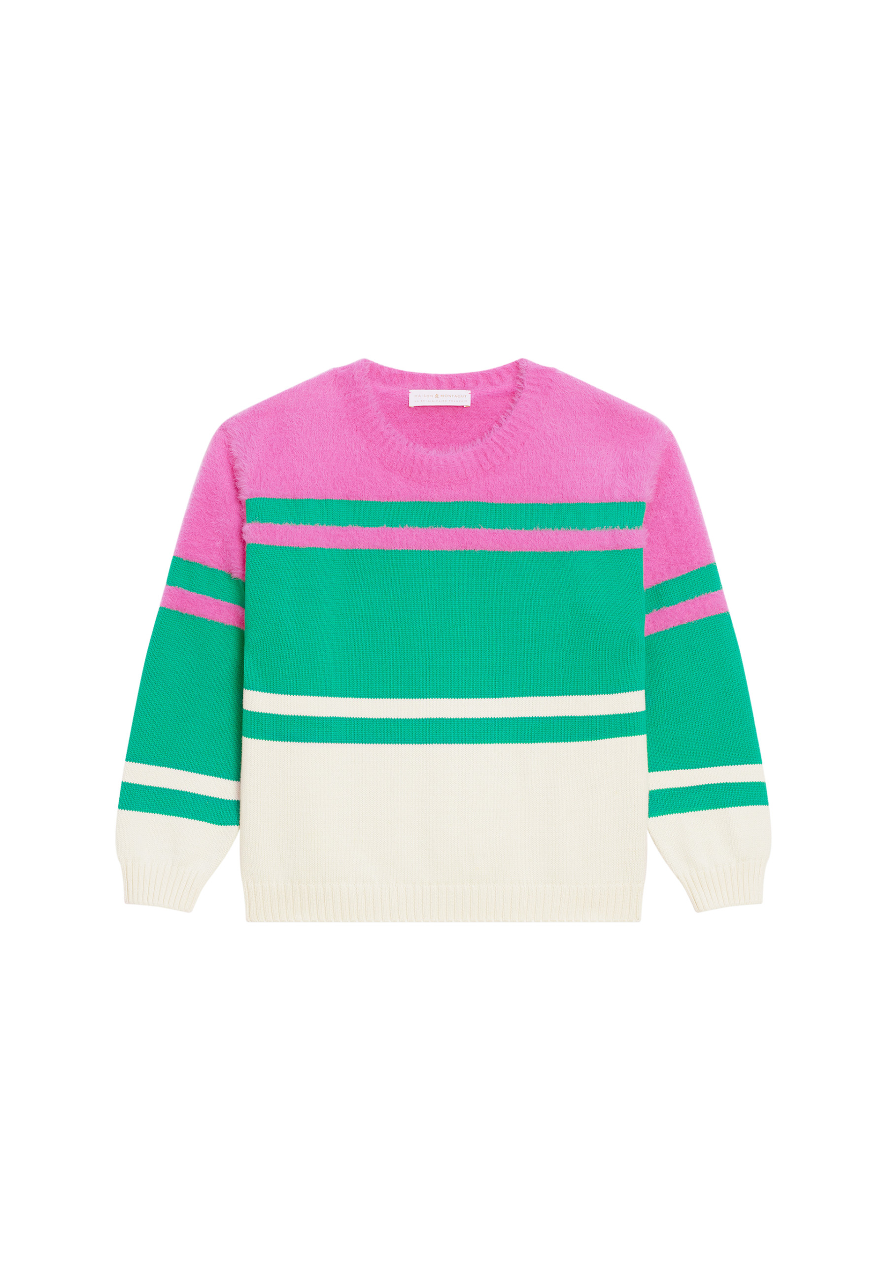 Three-colored cotton sweater - Mavrick
