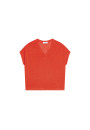 T-shirt ample col V en lin flammé - Marra