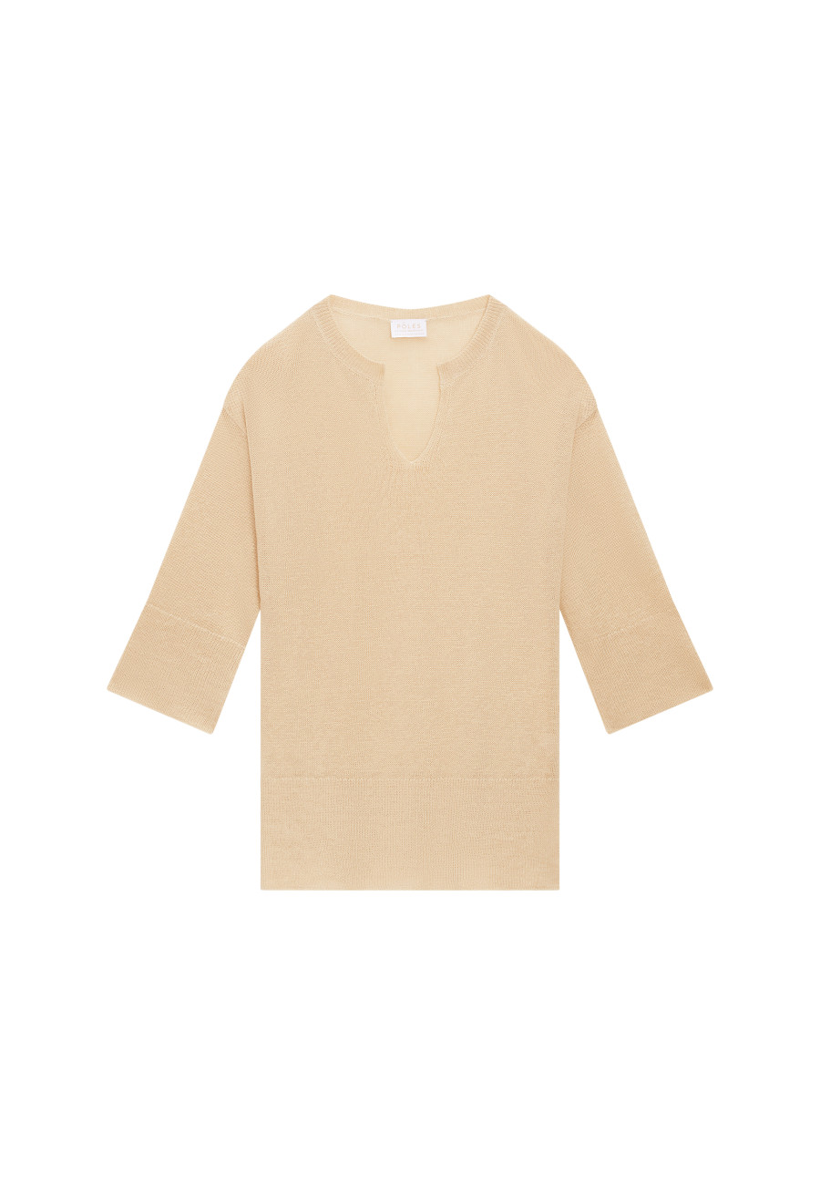 Loose linen V-neck tunic - Marielle