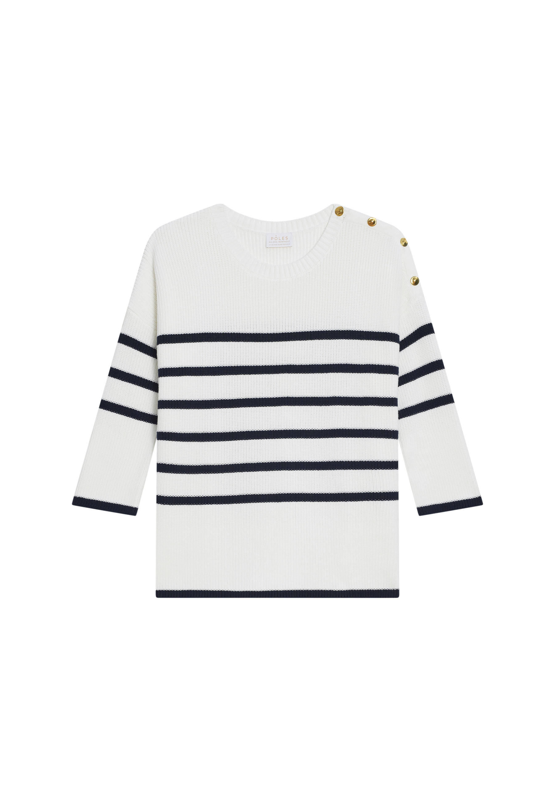 Striped organic cotton sweater - Mevo