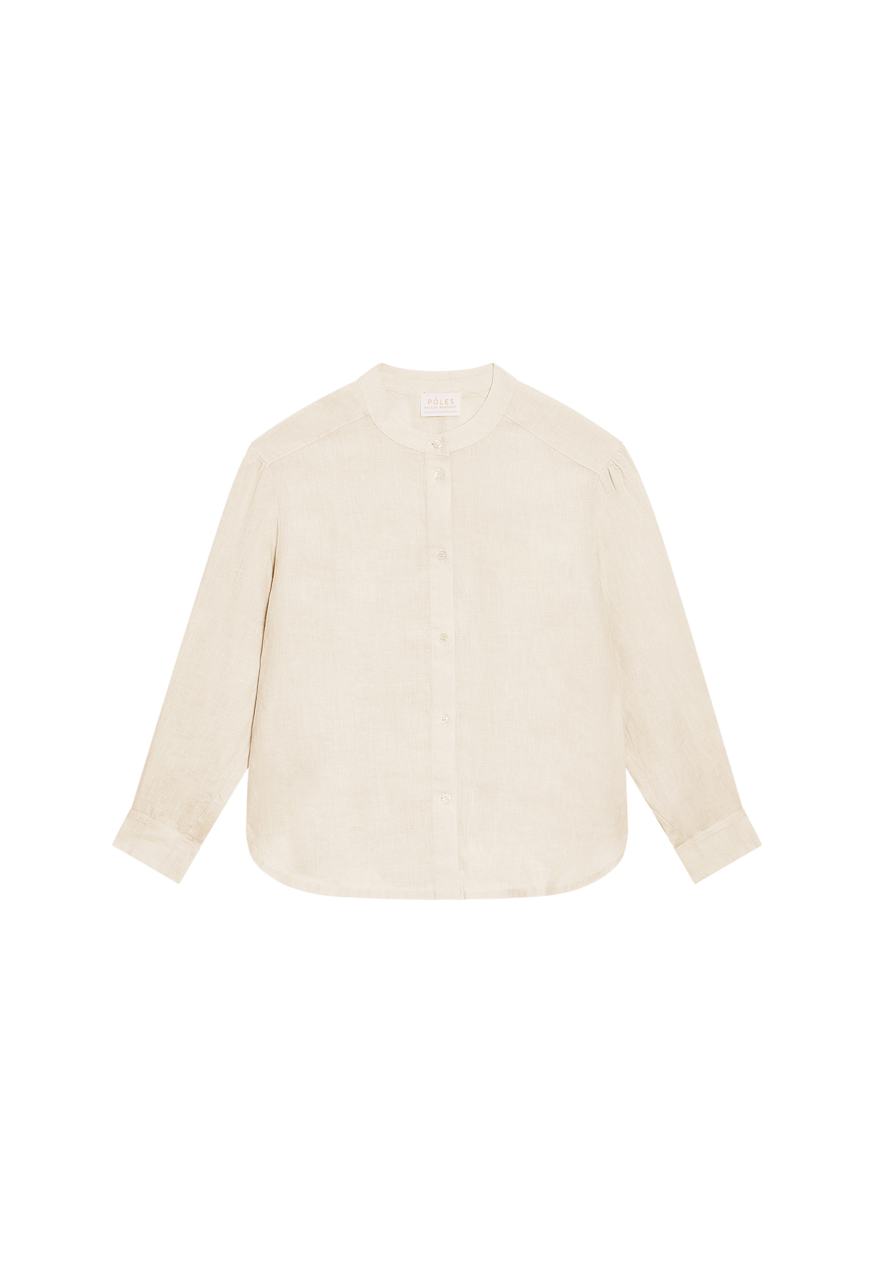 Linen blouse with tunisian collar - Vania